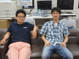 Dr Kin-ya Oda (left, Osaka university) and Dr Masatoshi Yamada (right, Kyoto university).